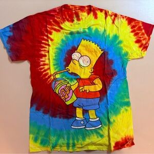 Bart Simpson Drinking A Squishee The Simpsons Tie Dye T-Shirt